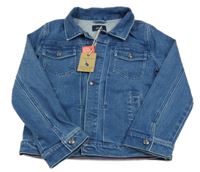 Nové - modrá tepláková riflová bunda s límečkem Joules