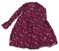 Vínové šaty s kytičkami alive