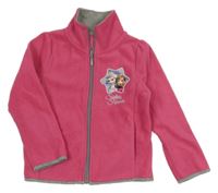 Růžová fleecová propínací mikina s Frozen Disney