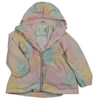 Duhová šusťáková jarní parka s kapucí dopodopo