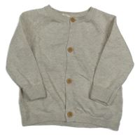 Světlebéžový melírovaný propínací svetr Next