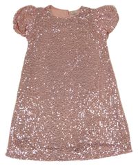 Růžové tylové flitrové šaty F&F