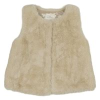 Smetanová kožešinová zateplená vesta Matalan
