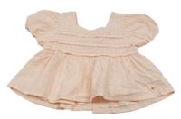 Světlebroskvová pruhovaná vzorovaná tunika eligo