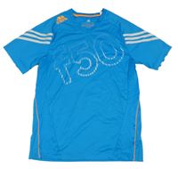 Modré funkční sportovní tričko s číslem Adidas