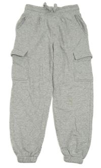 Šedé melírované cargo tepláky H&M