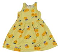 Žluté šaty s ovocem H&M