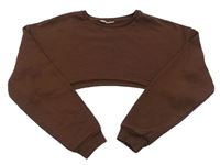 Hnědá crop mikina Matalan
