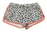 Bílé teplákové kraťasy s leopardím vzorem M&S