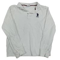 Bílé polo triko s logem U.S. Polo Assn.