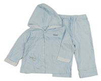 2set - Světlemodrá lehká propínací mikina s kapucí + lehké tepláky