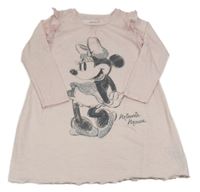 Růžová melírovaná noční košile s Minnie s flitry a volánky Primark