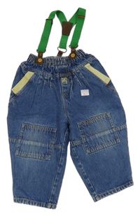 Modré rifle s kšandami