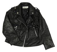 Černý koženkový podšitý křivák H&M