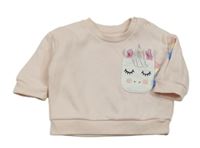 Světlerůžová mikina s kapsou s jednorožcem Primark
