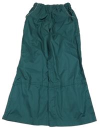 Tmavozelené šusťákové nepromokavé funkční kalhoty Crane