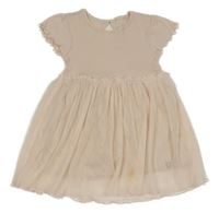 Světlerůžové bavlněno/tylové šaty Liegelind