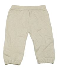 Světlebéžové pletené tepláky s medvědy Tu