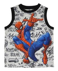 Bílé sportovní tílko se Spidermanem