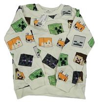 Nové - Smetanová mikina s Minecraft H&M