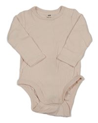 Pudrové žebrované body H&M