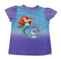 Fialovo-modré UV tričko s Ariel Disney