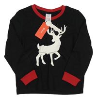 Nové - černo-červené triko se sobem 