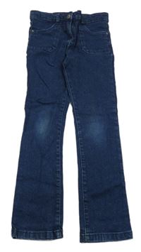 Tmavomodré skinny rifle 