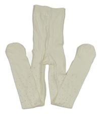 Bílé punčocháče s kamínky Primark