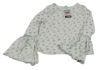 Nové - šedé crop úpletové triko s širokými rukávy Y.F.K.