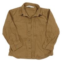 Hnědá manšestrová košile H&M