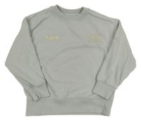 Světlešedá mikina s nápisem Zara