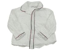 Bílá košile s červeným lemem 