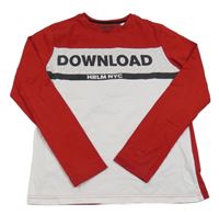 Bílo-červené triko s nápisem C&A