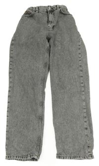 Šedé melírované široké rifle Grunt