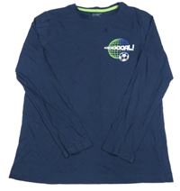 Tmavomodré triko s potiskem Primark