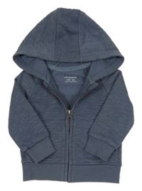 Tmavomodrá propínací mikina s kapucí Primark