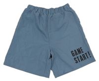 Šedomodré kraťasy s nápisem shein