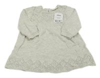 Nové - světlešedé melírované pletené šaty Next