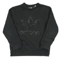 Tmavošedá mikina s logem Adidas