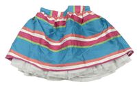 Modrozeleno-barevná pruhovaná sukně Miniclub
