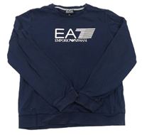 Tmavomodrá mikina s logem Emporio Armani