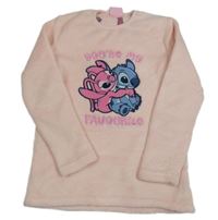 Světlerůžové plyšová mikina se Stitchem a Angelou Primark