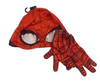 Nové - Kostým - červená maska + rukavice - Spiderman H&M