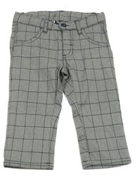 Tmavomodro-bílé kostkované kalhoty Brums