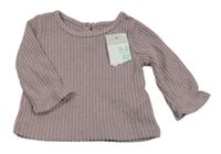 Nové - Fialové žebrované úpletové triko Primark