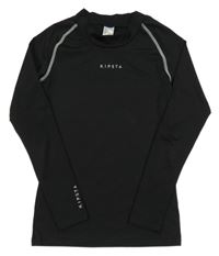 Černé funkční triko Kipsta