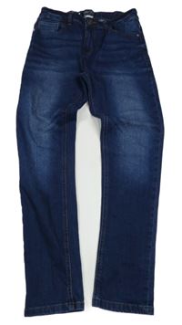 Tmavomodré teplákové skinny rifle Next