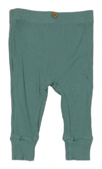 Zelené žebrované lehké tepláky George