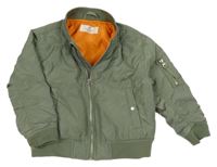 Zelený šusťákový zateplený bomber H&M